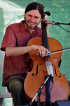 Tristan Clarridge of Crooked Still performs at Bluegrass for the Greenbelt in Oakland, CA.