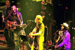 Chris Robinson, Bob Weir, and Jackie Greene sing 'A Hard Rain's Gonna Fall' during Phil's 70th Birthday show at the Bill Graham Civic, San Francisco, CA.