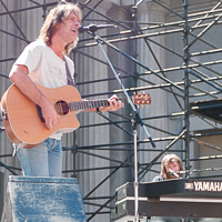 Explore photos of Bob Weir and Brent Mydland at the Greek Theatre in Berkeley July 10, 1988
