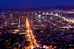 San Francsico at dusk from Twin Peaks