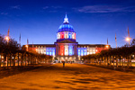 San Francsico City Hall lite up for Election Day 2016