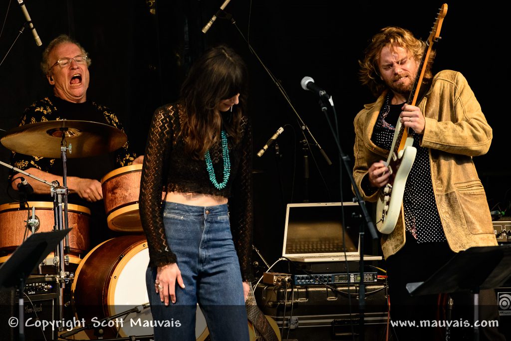 Chuck Hamilton, Nicki Bluhm, and James Nash at The Waybacks Hillside Album Hour 2016 performance of The Best of the Eagles at MerleFest on 2016-04-30