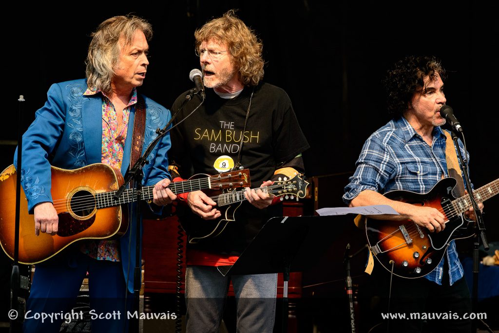 Jim Lauderdale, Sam Bush, and John Oates at The Waybacks Hillside Album Hour 2016 performance of The Best of the Eagles at MerleFest on 2016-04-30
