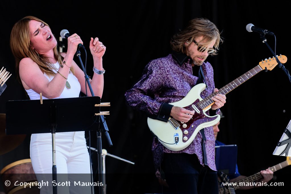 Sarah Dugas and James Nash at The Waybacks Hillside Album Hour 2019 performance of Led Zepplin IV at MerleFest on 2019-04-27