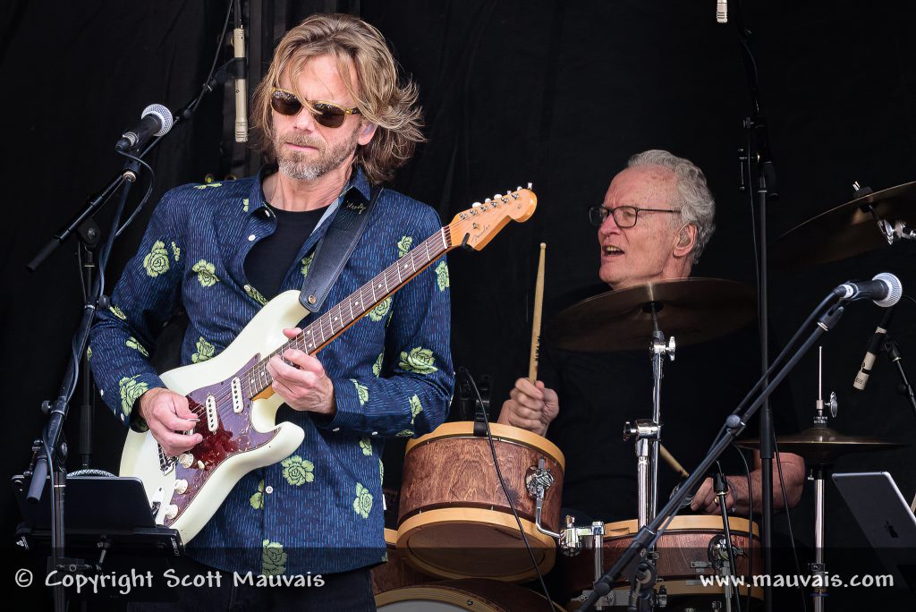 James Nash and Chuck Hamilton of The Waybacks at the Hillside Album Hour 2022 performance of Working Man's Dead at MerleFest on 2022-04-30