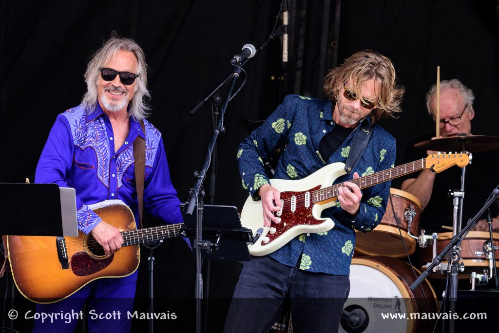 Jim Lauderdale, James Nash and Chuck Hamilton at The Waybacks Hillside Album Hour 2022 performance of Working Man's Dead at MerleFest on 2022-04-30